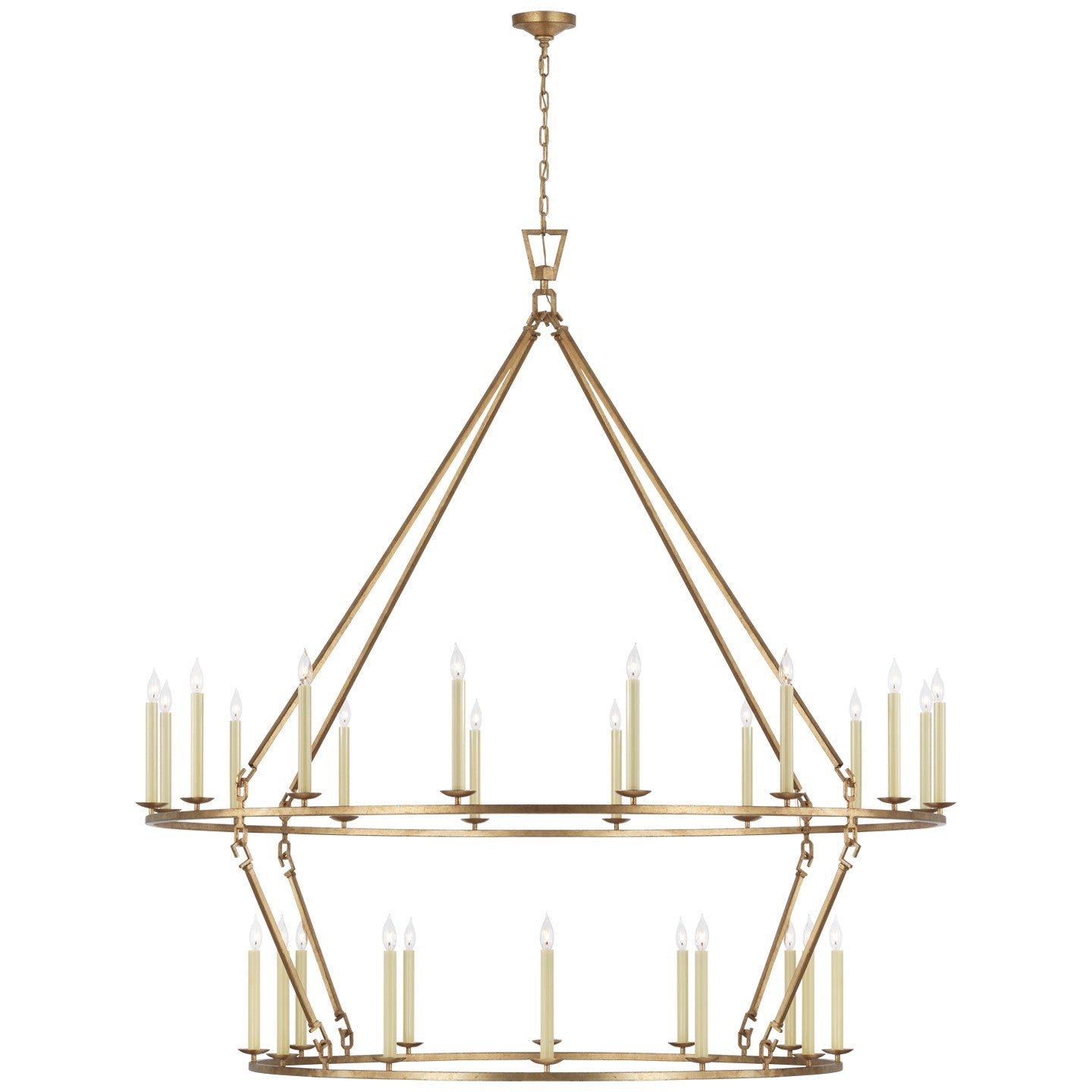 Visual Comfort Signature - CHC 5278GI - LED Chandelier - Darlana Ring - Gilded Iron