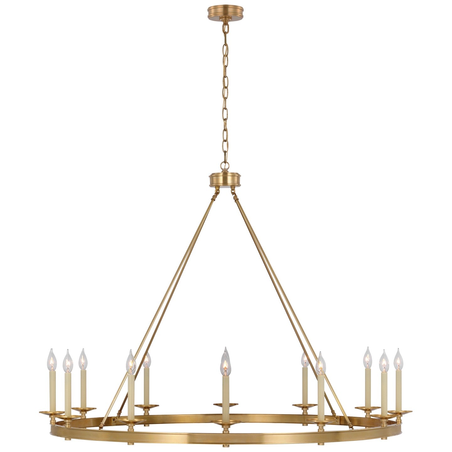 Visual Comfort Signature - CHC 5614AB - LED Chandelier - Launceton - Antique-Burnished Brass