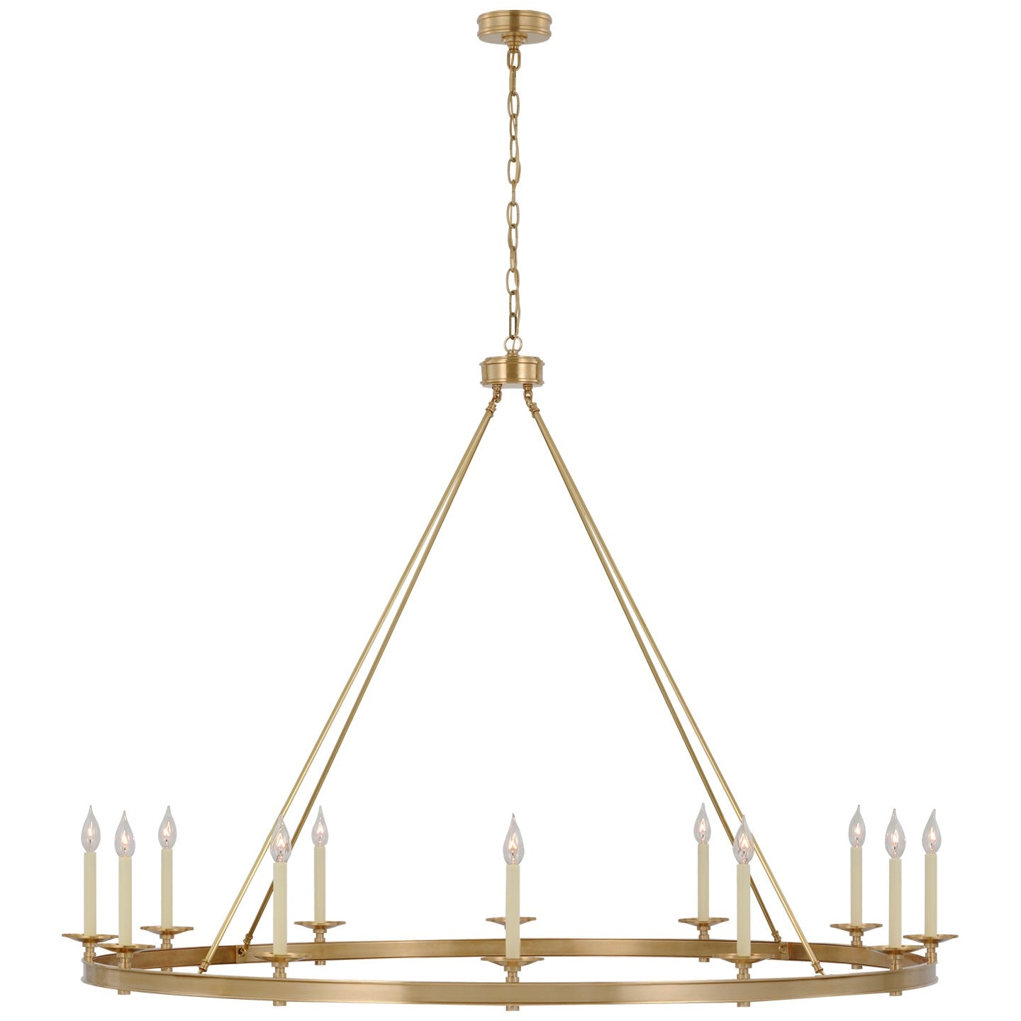 Visual Comfort Signature - CHC 5615AB - LED Chandelier - Launceton - Antique-Burnished Brass