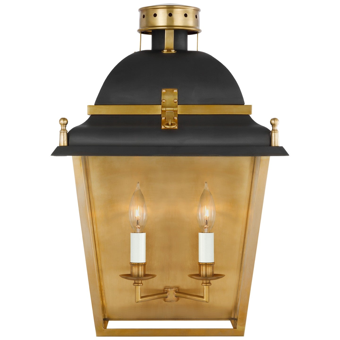 Visual Comfort Signature - CHD 2108BLK/AB - LED Wall Sconce - Coventry - Black and Antique-Burnished Brass