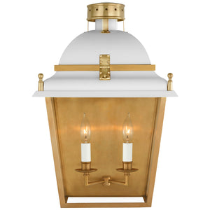 Visual Comfort Signature - CHD 2108WHT/AB - LED Wall Sconce - Coventry - White and Antique-Burnished Brass