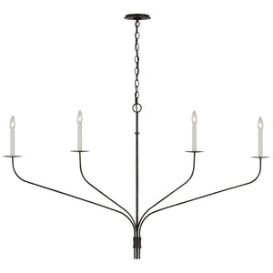 Visual Comfort Signature - IKF 5755AI - LED Linear Chandelier - Belfair - Aged Iron