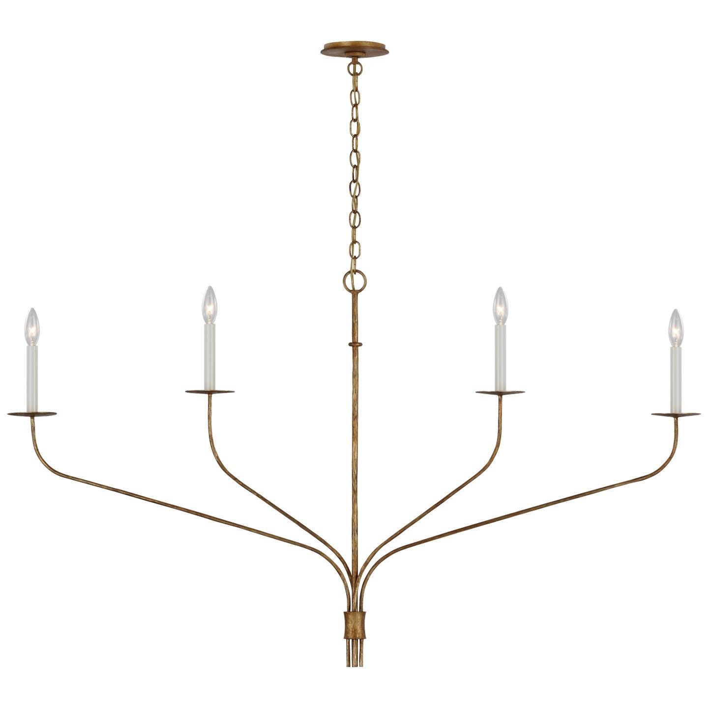 Visual Comfort Signature - IKF 5755GI - LED Linear Chandelier - Belfair - Gilded Iron