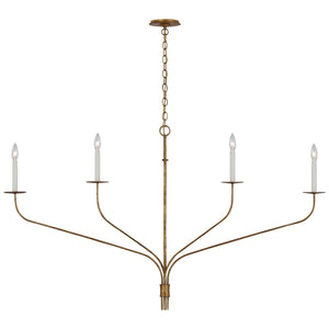 Visual Comfort Signature - IKF 5755GI - LED Linear Chandelier - Belfair - Gilded Iron