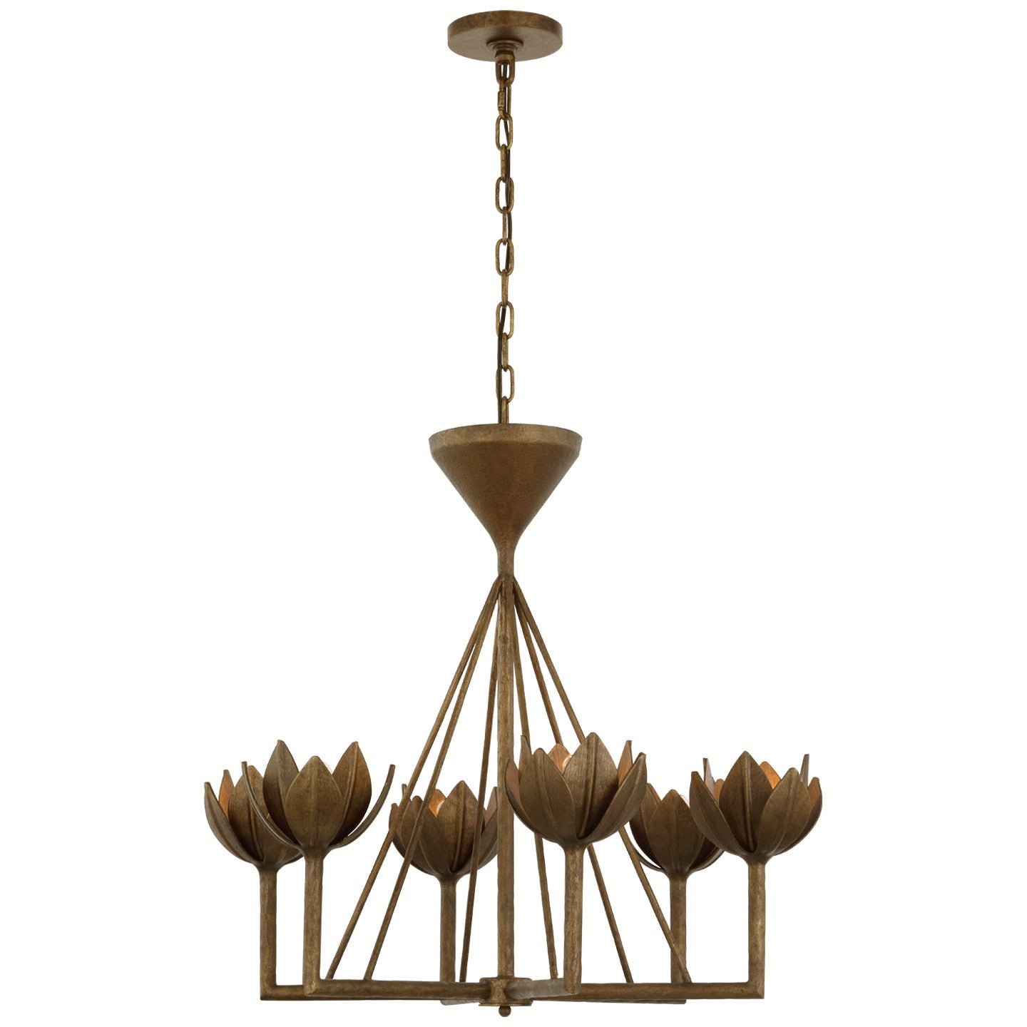 Visual Comfort Signature - JN 5007ABL - LED Chandelier - Alberto - Antique Bronze Leaf