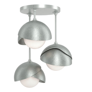 Hubbardton Forge - 121374-SKT-82-82-GG0711 - Three Light Semi-Flush Mount - Brooklyn - Vintage Platinum