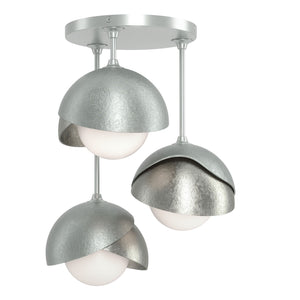 Hubbardton Forge - 121374-SKT-82-85-GG0711 - Three Light Semi-Flush Mount - Brooklyn - Vintage Platinum