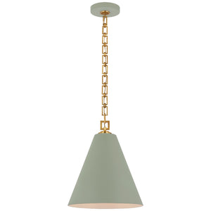 Visual Comfort Signature - JN 5321CEL/G - LED Pendant - Theo - Celadon and Gild