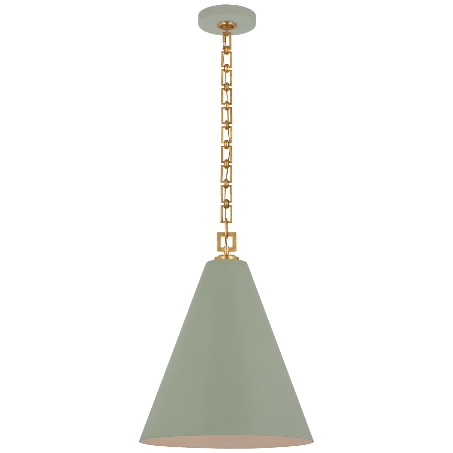 Visual Comfort Signature - JN 5322CEL/G - LED Pendant - Theo - Celadon and Gild