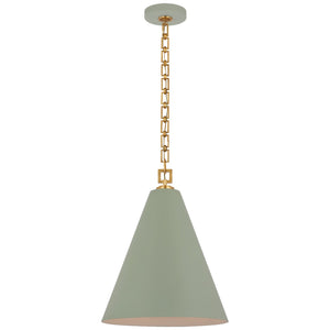 Visual Comfort Signature - JN 5322CEL/G - LED Pendant - Theo - Celadon and Gild