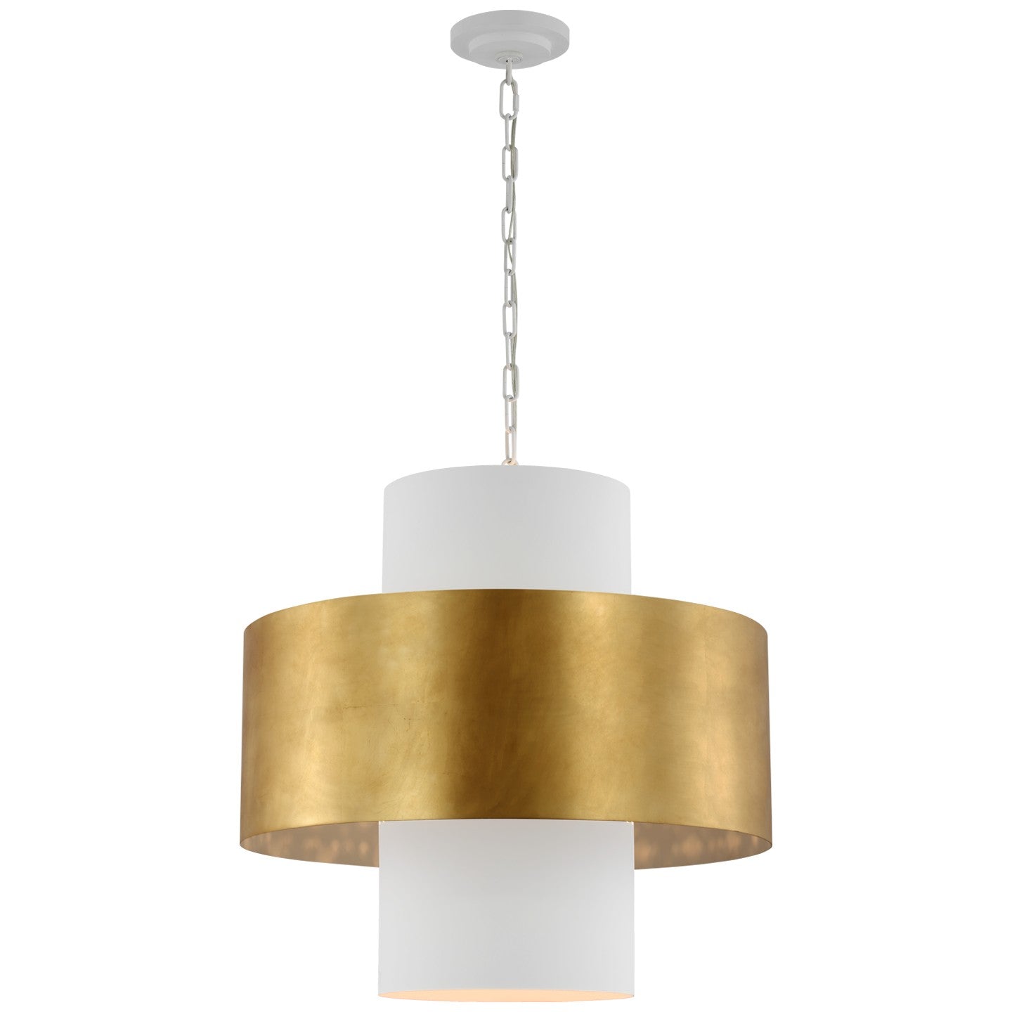 Visual Comfort Signature - JN 5332PW/G - LED Pendant - Chalmette - Plaster White and Gild