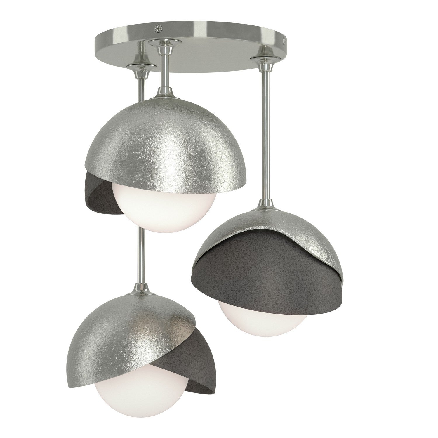 Hubbardton Forge - 121374-SKT-85-44-GG0711 - Brooklyn 3-Light Double Shade Semi-Flush