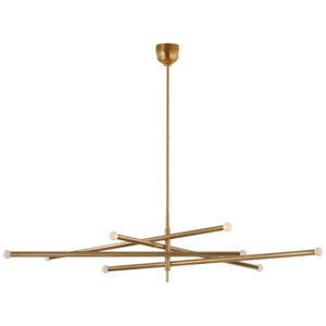 Visual Comfort Signature - KW 5595AB-ECG - LED Chandelier - Rousseau - Antique-Burnished Brass