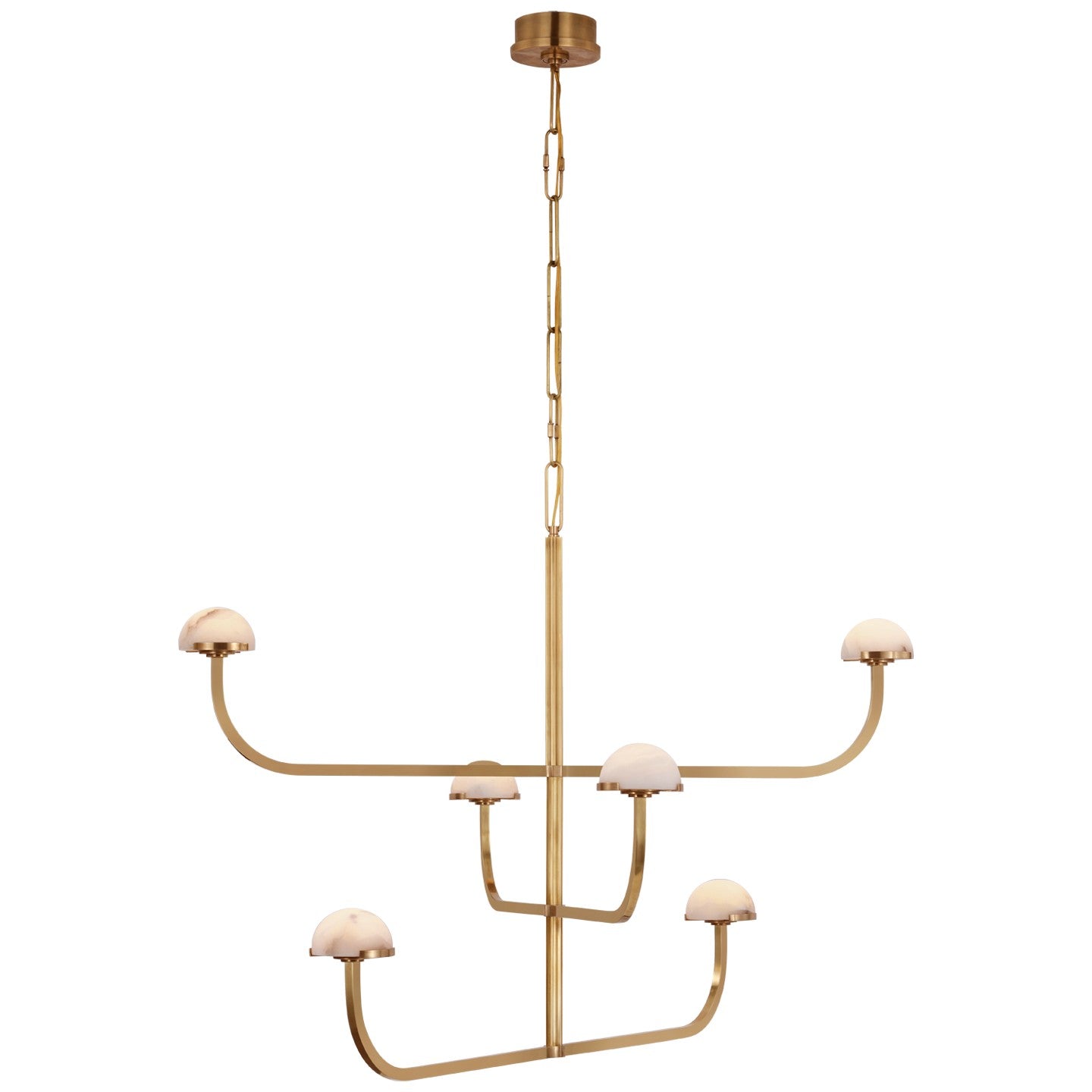 Visual Comfort Signature - KW 5623AB-ALB - LED Chandelier - Pedra - Antique-Burnished Brass