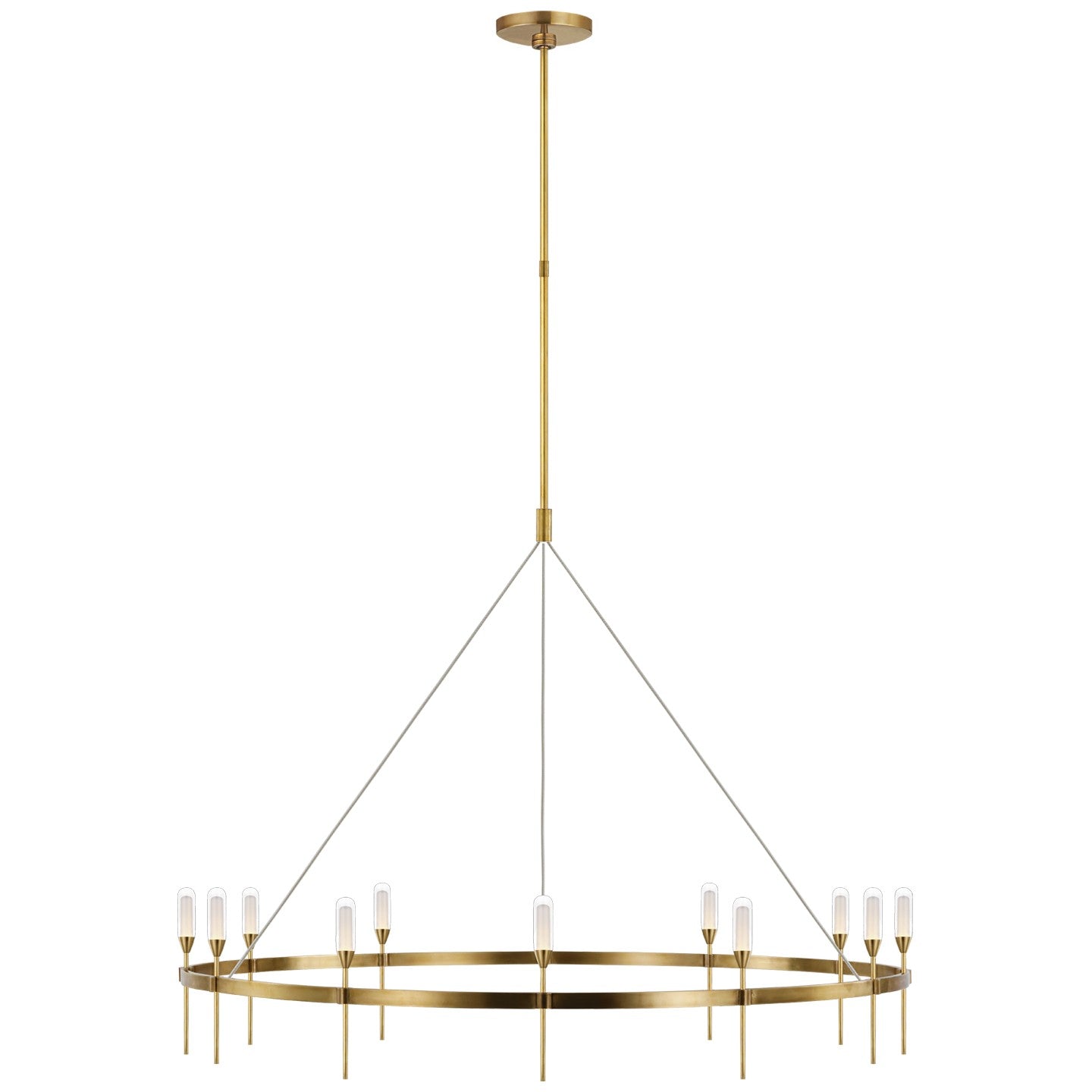 Visual Comfort Signature - PB 5032NB-CG - LED Chandelier - Overture - Natural Brass