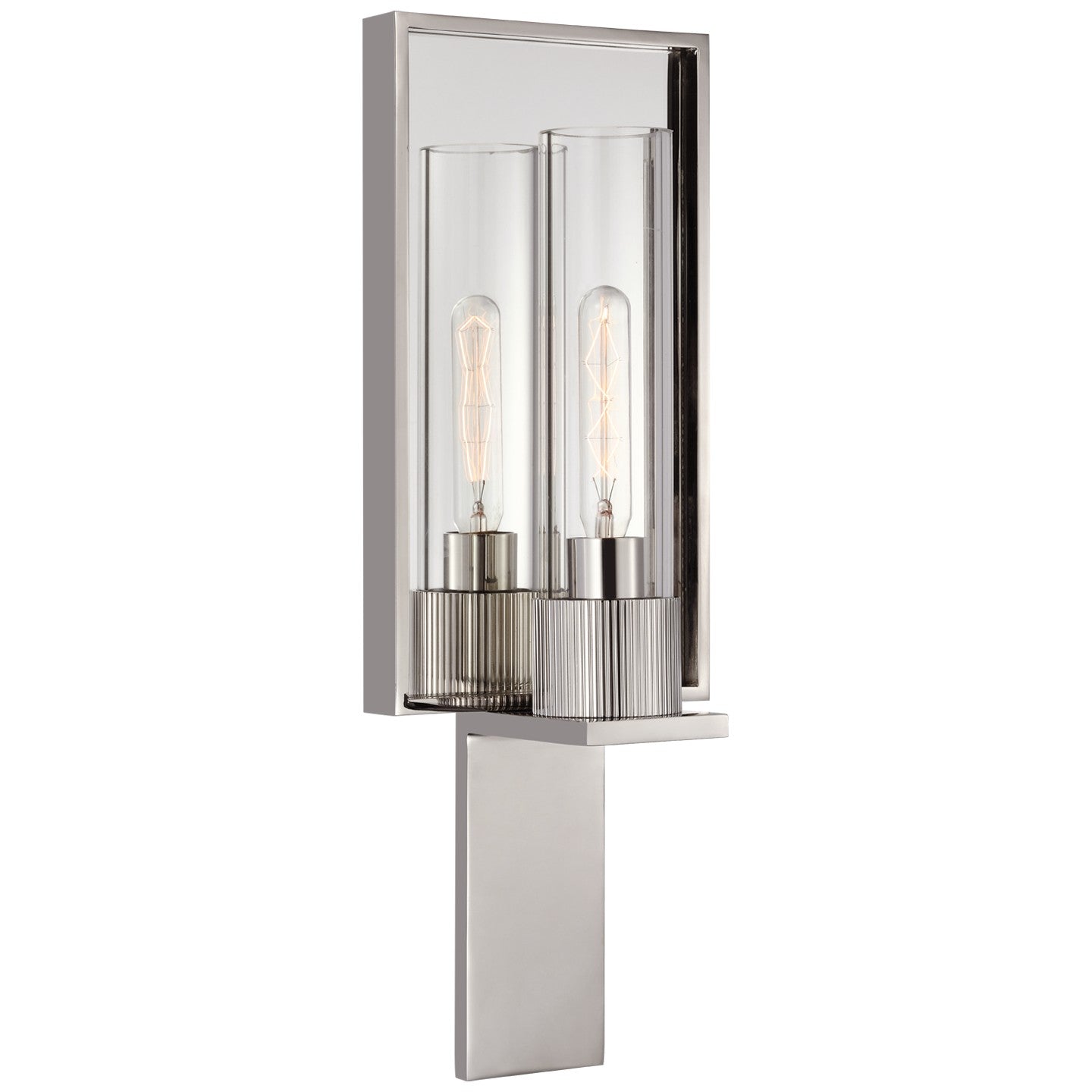 Visual Comfort Signature - RB 2005PN/MIR-CG - LED Wall Sconce - Beza - Polished Nickel and Mirror