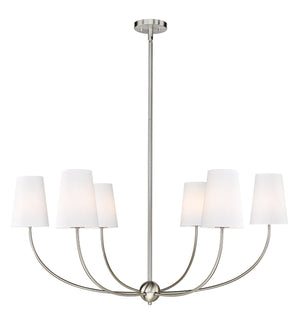 Z-Lite - 3040-42BN - Six Light Chandelier - Shannon - Brushed Nickel