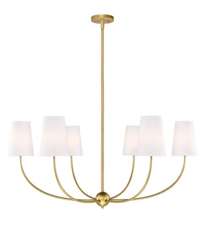 Z-Lite - 3040-42RB - Six Light Chandelier - Shannon - Rubbed Brass