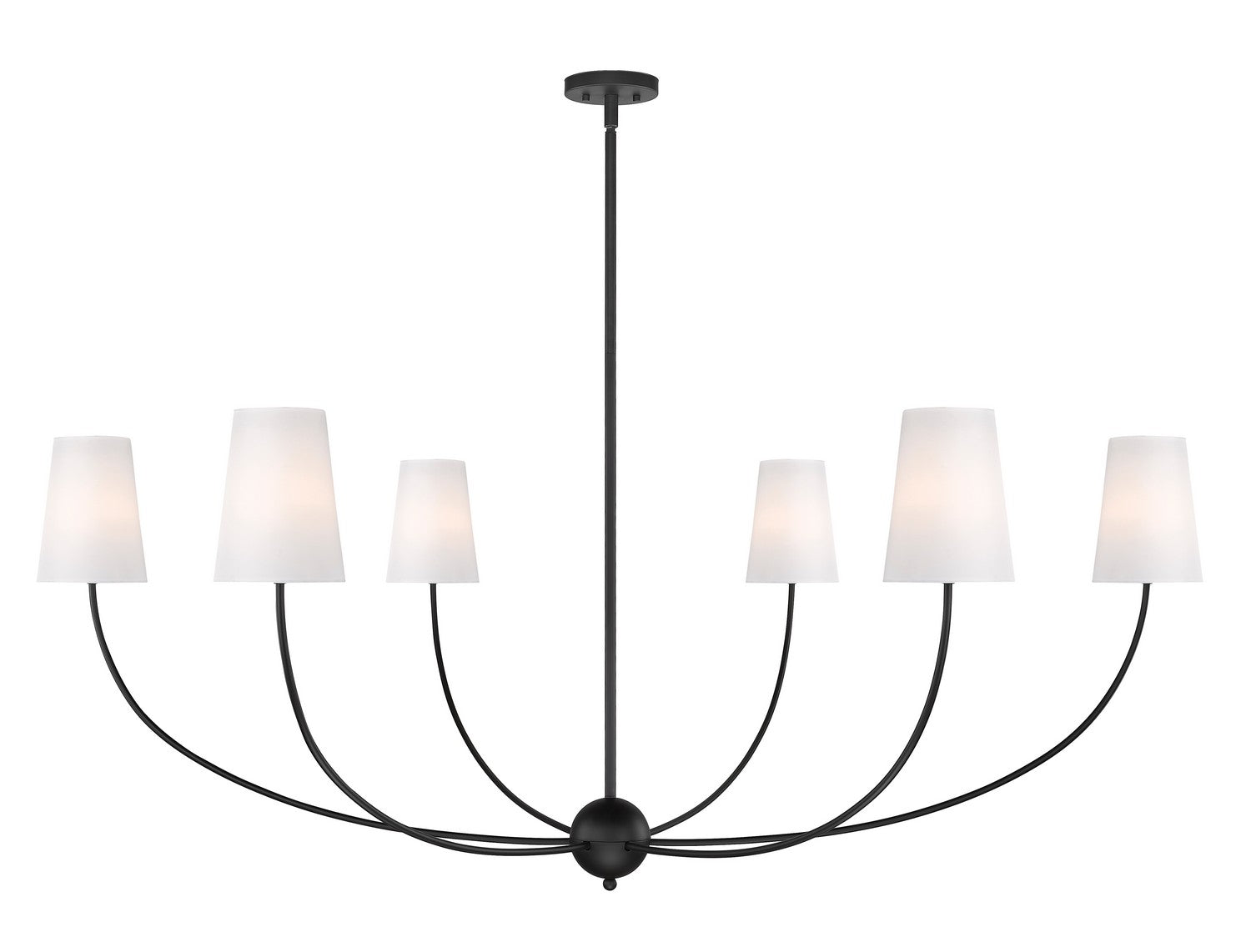 Z-Lite - 3040-62MB - Six Light Chandelier - Shannon - Matte Black