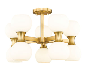 Z-Lite - 494-10SF-MGLD - Ten Light Semi Flush Mount - Artemis - Modern Gold