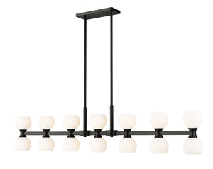 Z-Lite - 494-14L-MB - 14 Light Linear Chandelier - Artemis - Matte Black