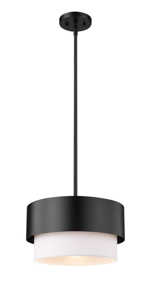 Z-Lite - 495P12-MB - One Light Pendant - Counterpoint - Matte Black