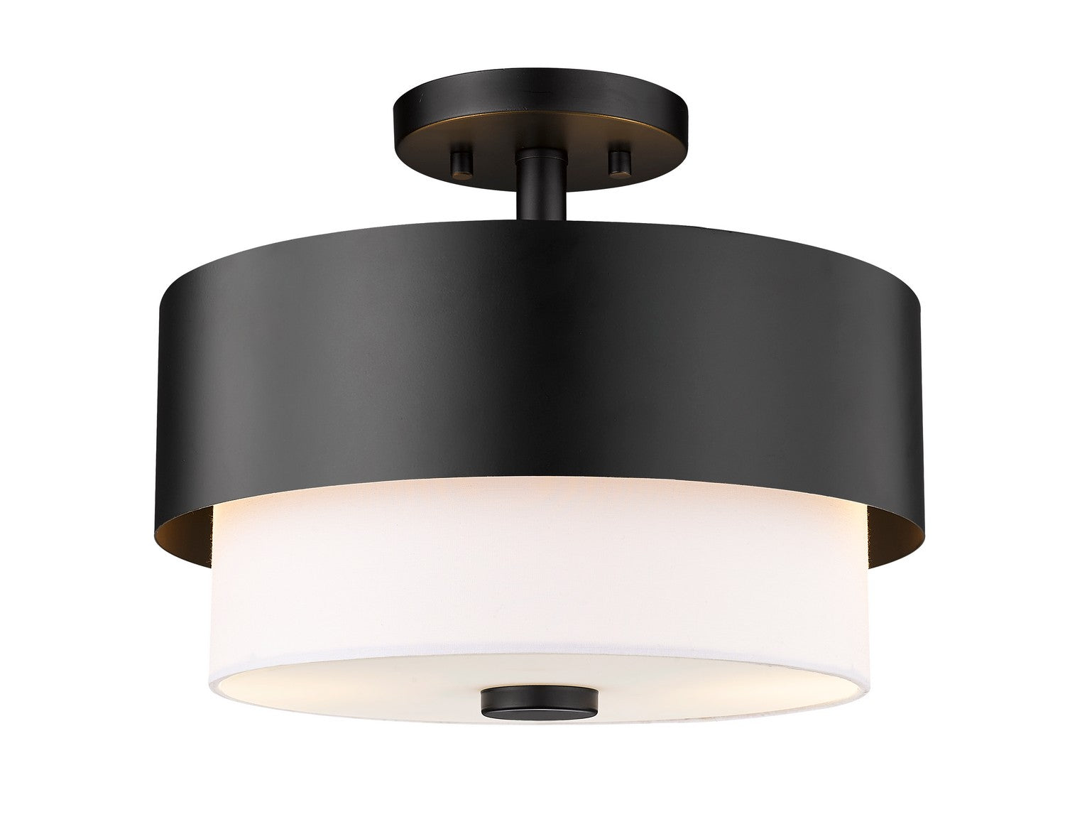 Z-Lite - 495SF13-MB - Two Light Semi Flush Mount - Counterpoint - Matte Black