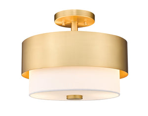 Z-Lite - 495SF13-MGLD - Two Light Semi Flush Mount - Counterpoint - Modern Gold