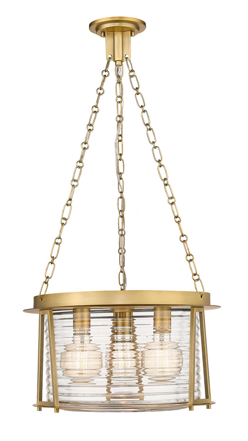 Z-Lite - 7503P18-RB - Three Light Pendant - Cape Harbor - Rubbed Brass