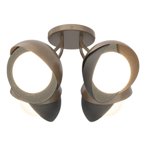Hubbardton Forge - 121376-SKT-05-10-GG0711 - Four Light Semi-Flush Mount - Brooklyn - Bronze