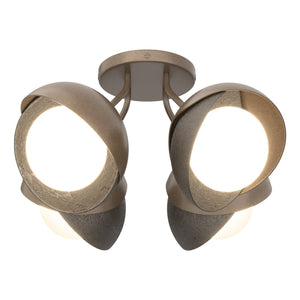 Hubbardton Forge - 121376-SKT-05-14-GG0711 - Four Light Semi-Flush Mount - Brooklyn - Bronze