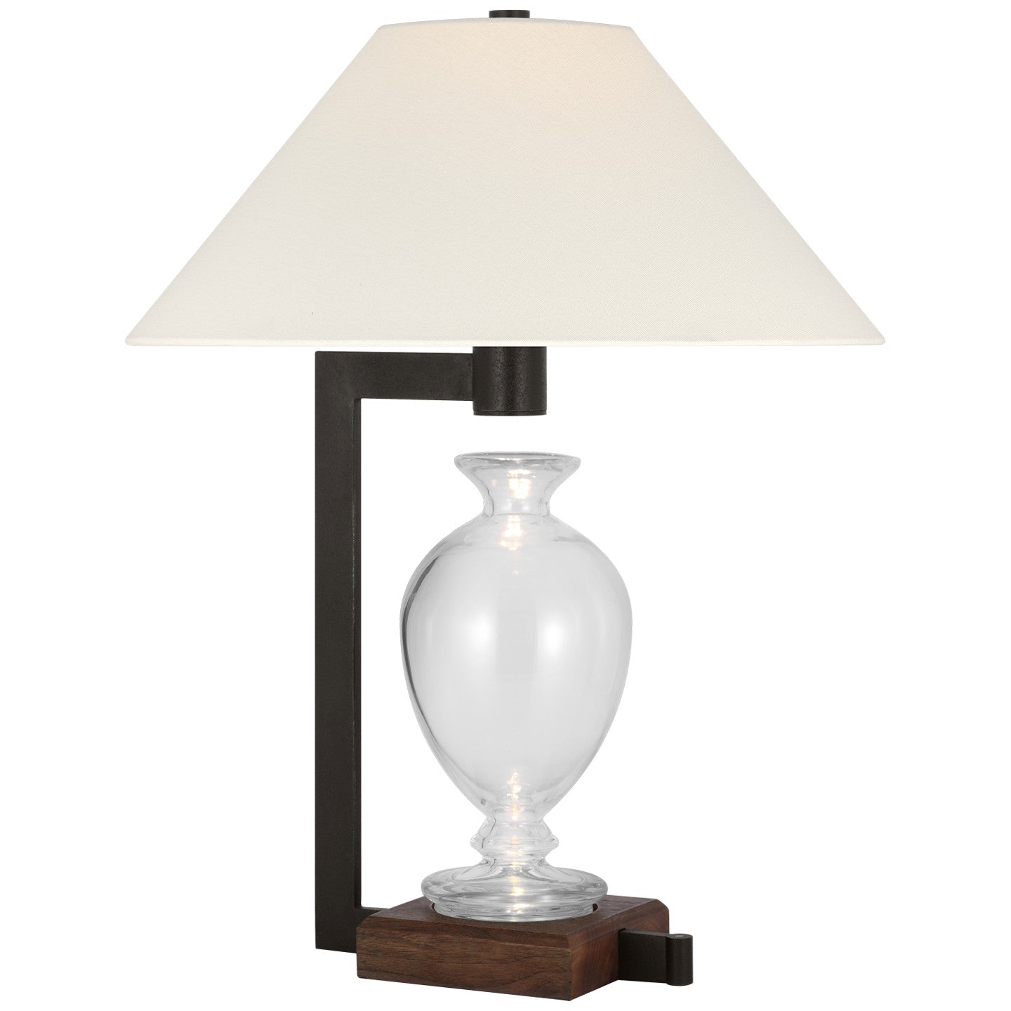 Visual Comfort Signature - RB 3090CG/WI-L - LED Table Lamp - Phial - Clear Glass and Warm Iron and Dark Walnut