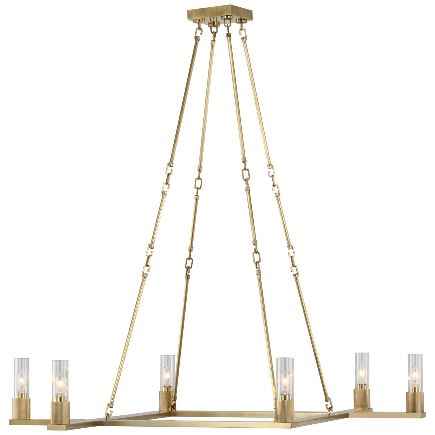 Visual Comfort Signature - RB 5008AB-CG - LED Chandelier - Beza - Antique Brass