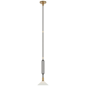 Visual Comfort Signature - RB 5060WI/AB-BSQ - LED Pendant - Argo - Warm Iron and Antique Brass