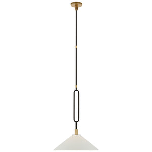 Visual Comfort Signature - RB 5061WI/AB-BSQ - LED Pendant - Argo - Warm Iron and Antique Brass