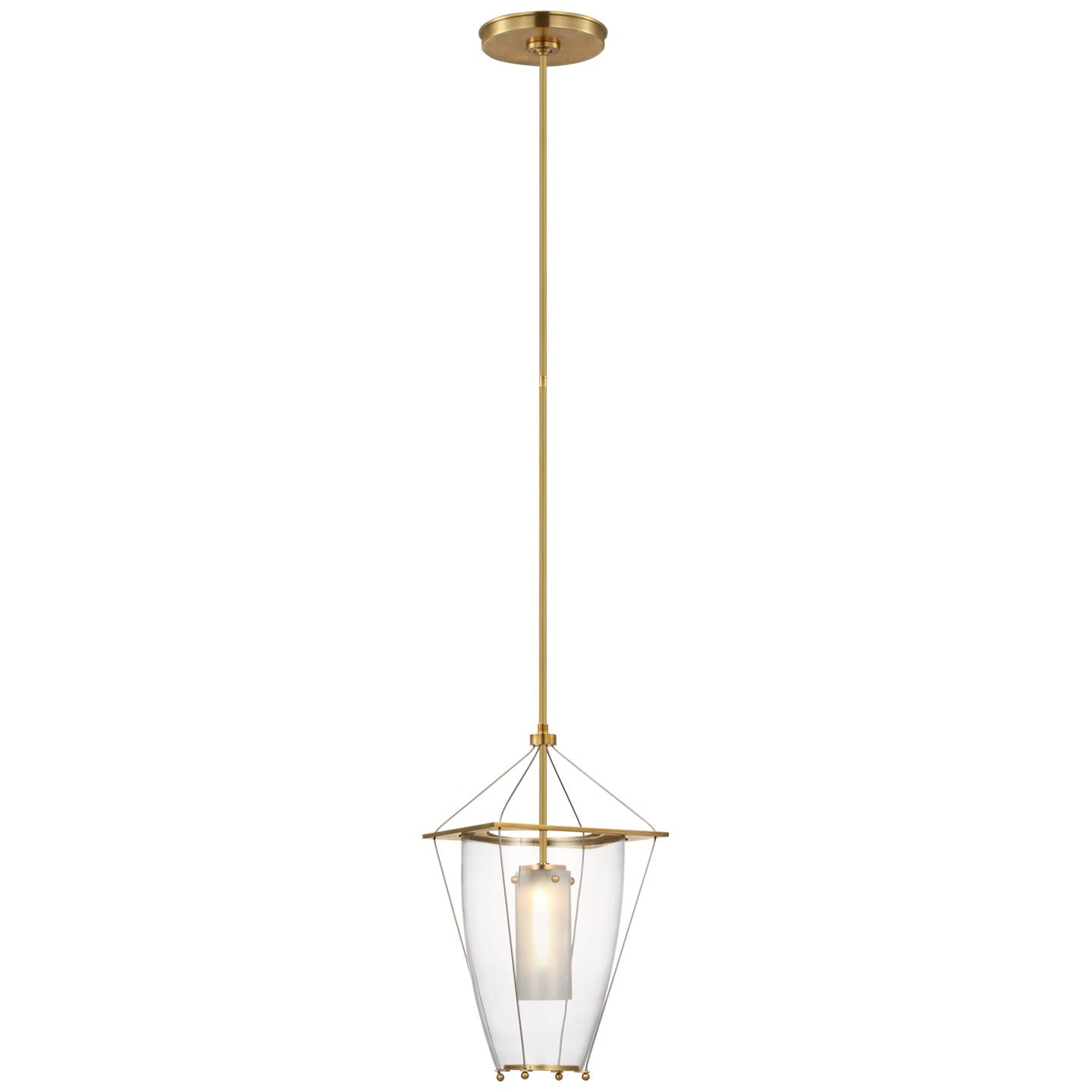 Visual Comfort Signature - RB 5090AB-CG - LED Lantern - Ovalle - Antique Brass