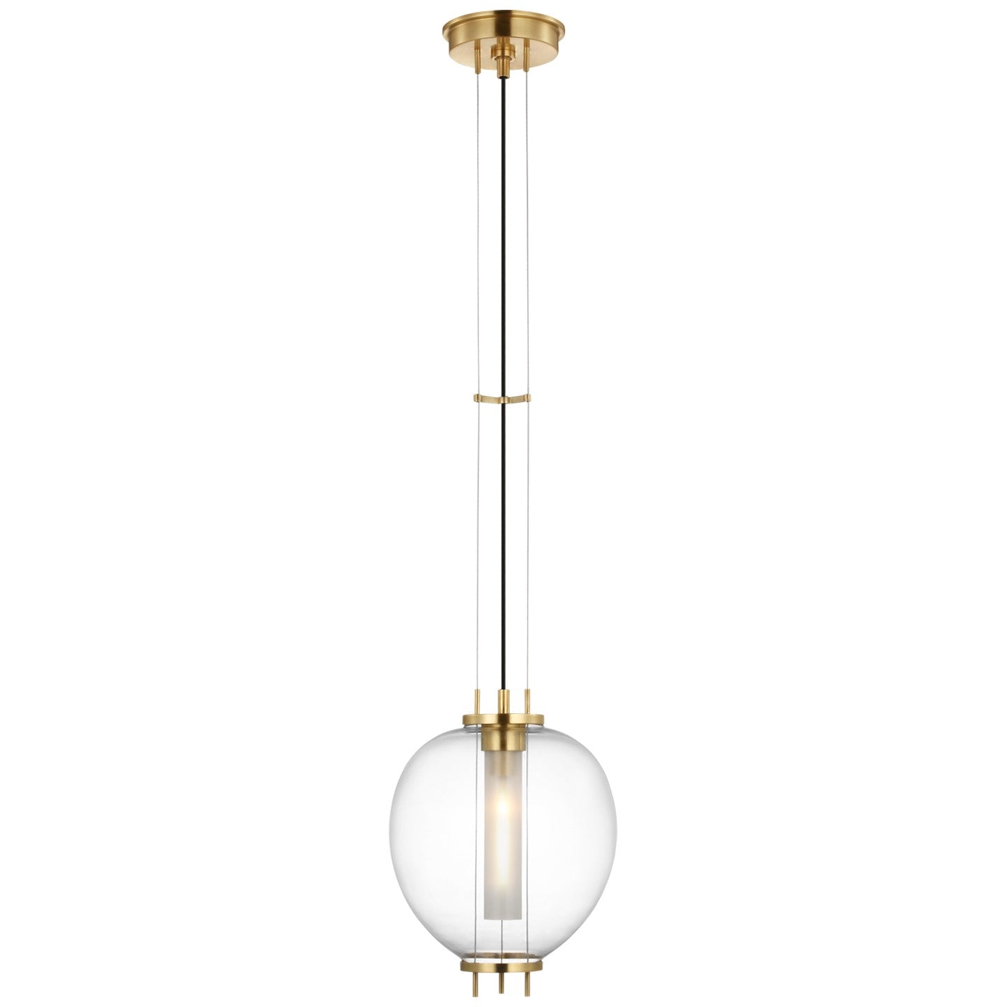 Visual Comfort Signature - RB 5096AB-CG - LED Pendant - Taro - Antique Brass