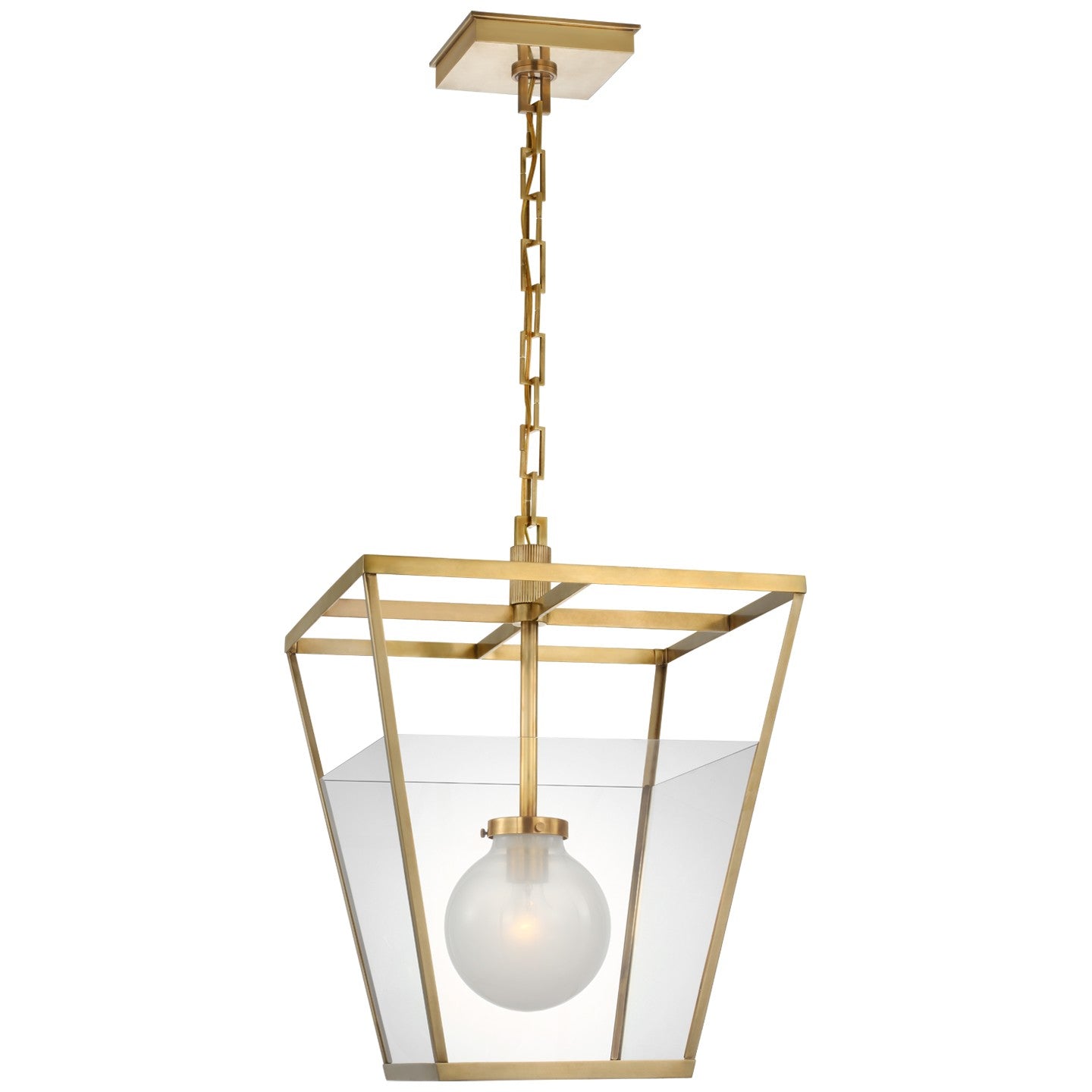 Visual Comfort Signature - RB 5102AB-CG - LED Lantern - Illume - Antique Brass