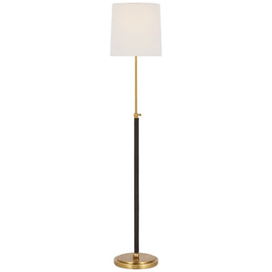 Visual Comfort Signature - TOB 1580HAB/CHC-L - LED Floor Lamp - Bryant Wrapped - Hand-Rubbed Antique Brass and Chocolate Leather