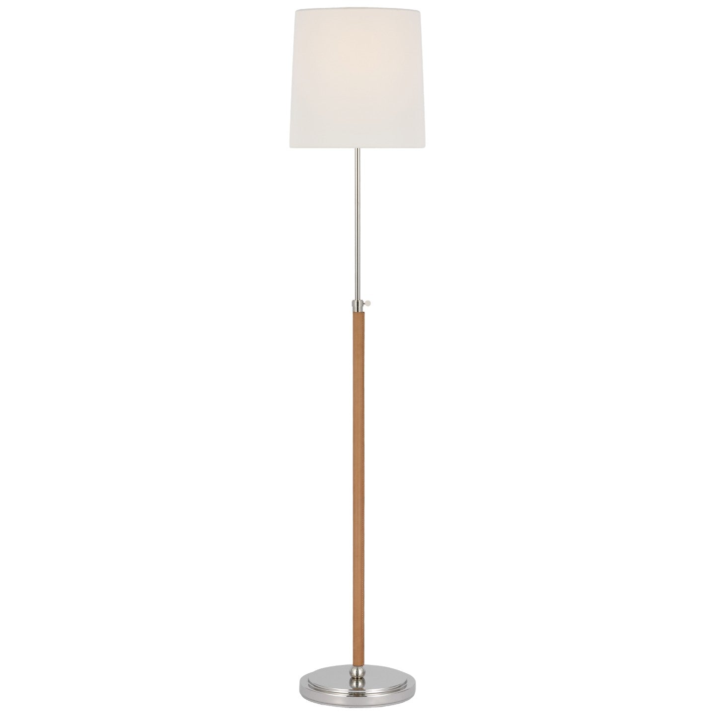 Visual Comfort Signature - TOB 1580PN/NAT-L - LED Floor Lamp - Bryant Wrapped - Polished Nickel and Natural Leather