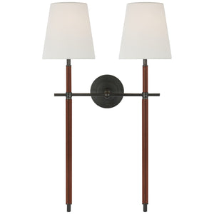 Visual Comfort Signature - TOB 2584BZ/SDL-L - LED Wall Sconce - Bryant Wrapped - Bronze and Saddle Leather