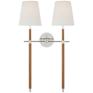 Visual Comfort Signature - TOB 2584PN/NAT-L - LED Wall Sconce - Bryant Wrapped - Polished Nickel and Natural Leather