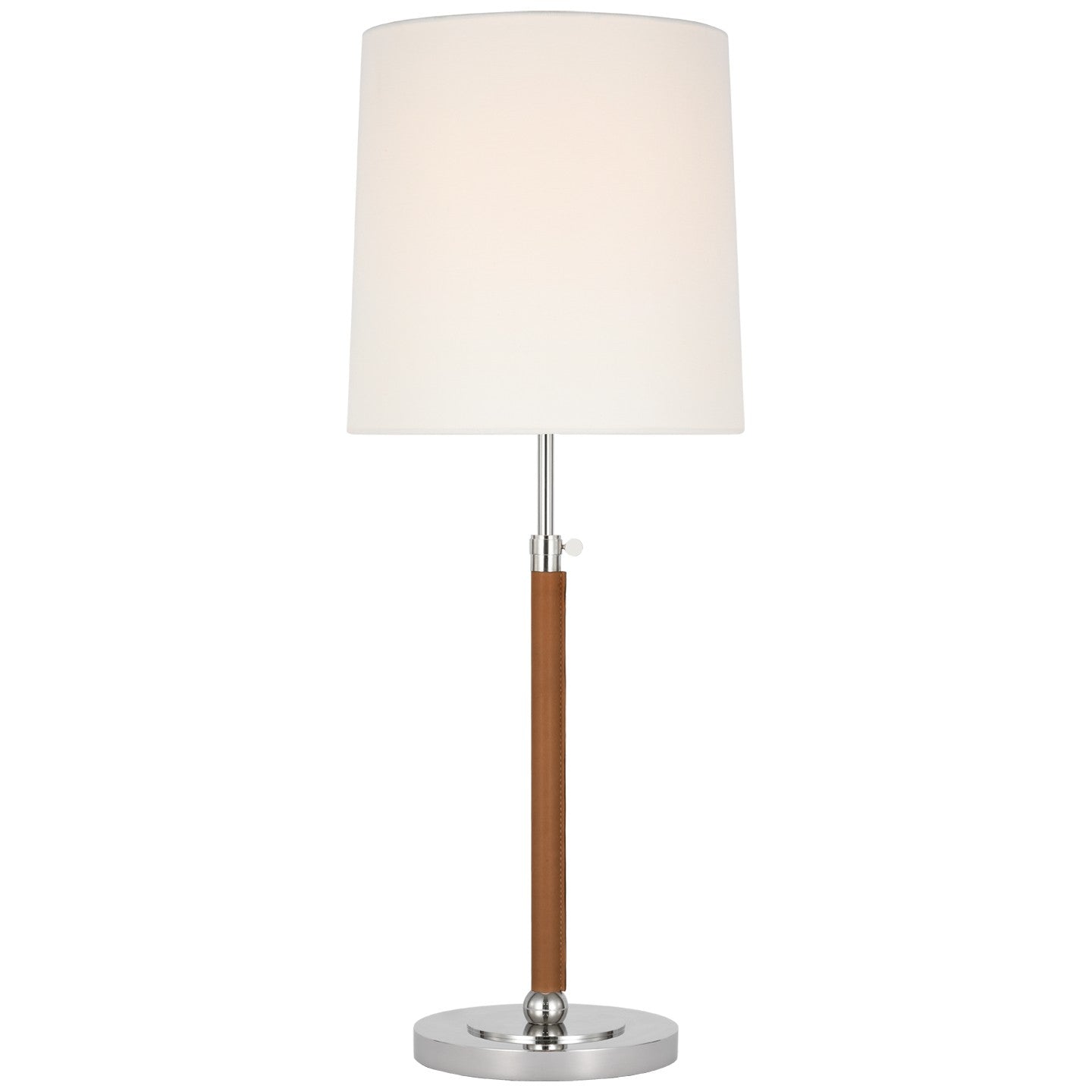 Visual Comfort Signature - TOB 3581PN/NAT-L - LED Table Lamp - Bryant Wrapped - Polished Nickel and Natural Leather