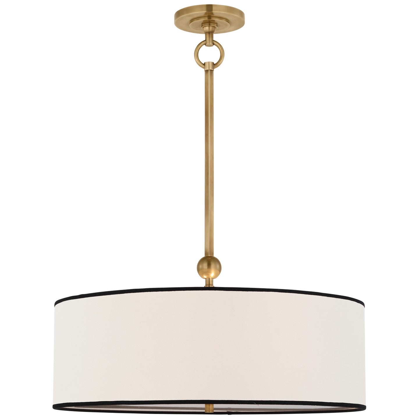 Visual Comfort Signature - TOB 5011HAB-L/BT - Two Light Pendant - Reed - Hand-Rubbed Antique Brass