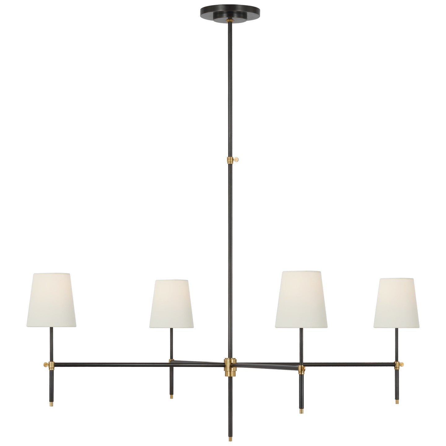 Visual Comfort Signature - TOB 5195BZ/HAB-L - LED Chandelier - Bryant - Bronze and Hand-Rubbed Antique Brass