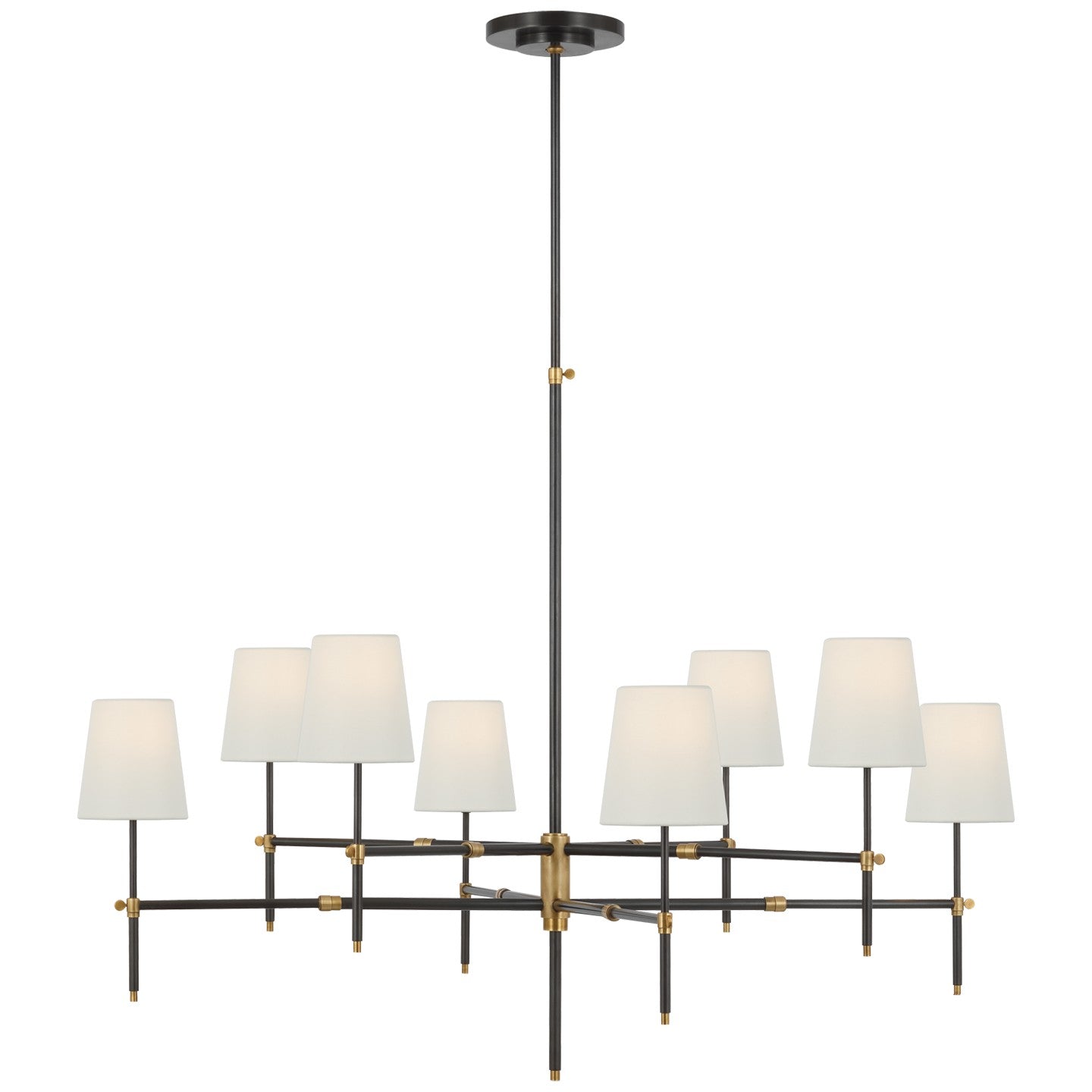 Visual Comfort Signature - TOB 5197BZ/HAB-L - LED Chandelier - Bryant - Bronze and Hand-Rubbed Antique Brass