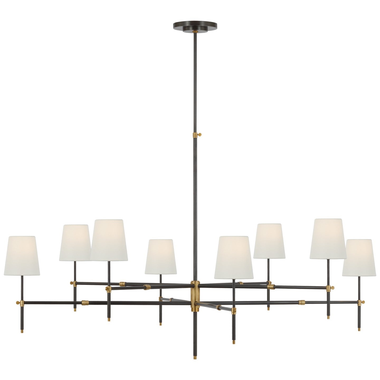 Visual Comfort Signature - TOB 5198BZ/HAB-L - LED Chandelier - Bryant - Bronze and Hand-Rubbed Antique Brass