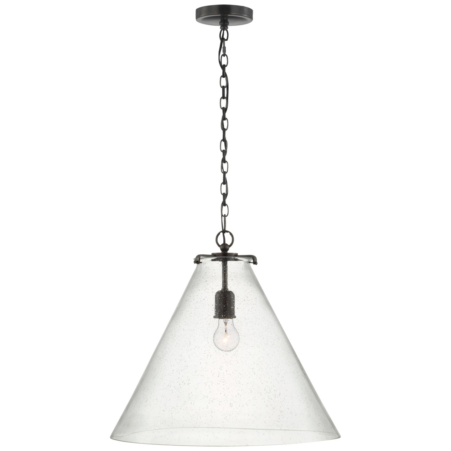 Visual Comfort Signature - TOB 5227BZ/G6-SG - LED Pendant - Katie Conical - Bronze