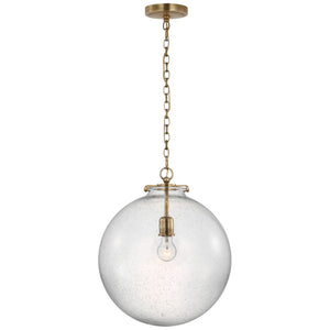 Visual Comfort Signature - TOB 5227HAB/G4-SG - LED Pendant - Katie Globe - Hand-Rubbed Antique Brass