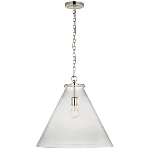 Visual Comfort Signature - TOB 5227PN/G6-CG - LED Pendant - Katie Conical - Polished Nickel